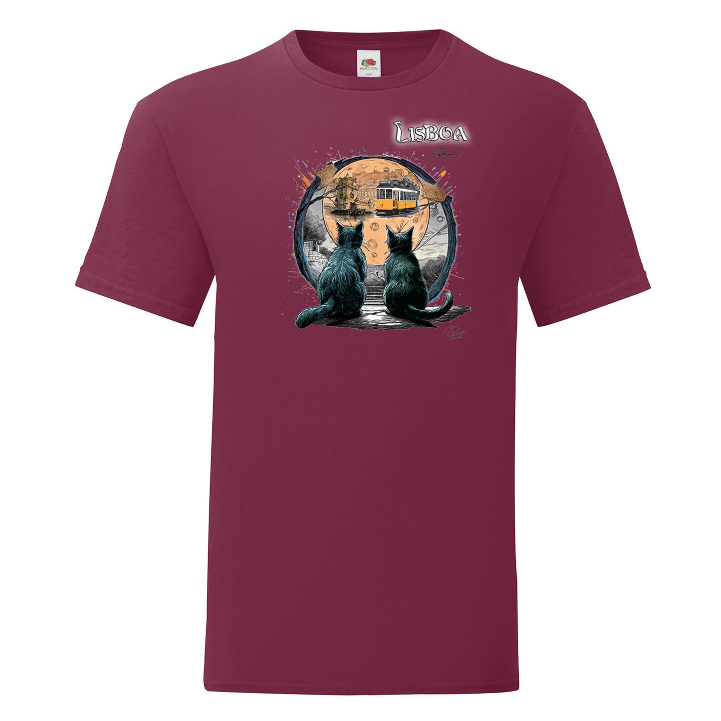 T-shirt Fruit of the Loom, Iconic, 150g, Luar Lisboa