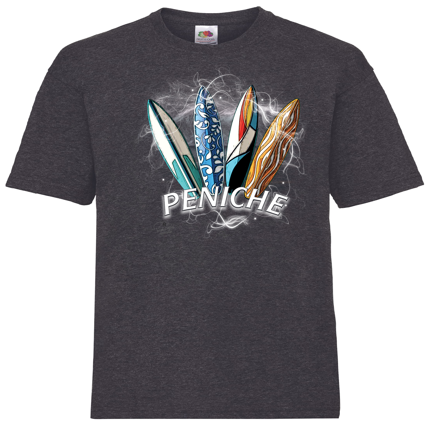 T-shirt Fruit of the Loom Kids Surfboards Peniche