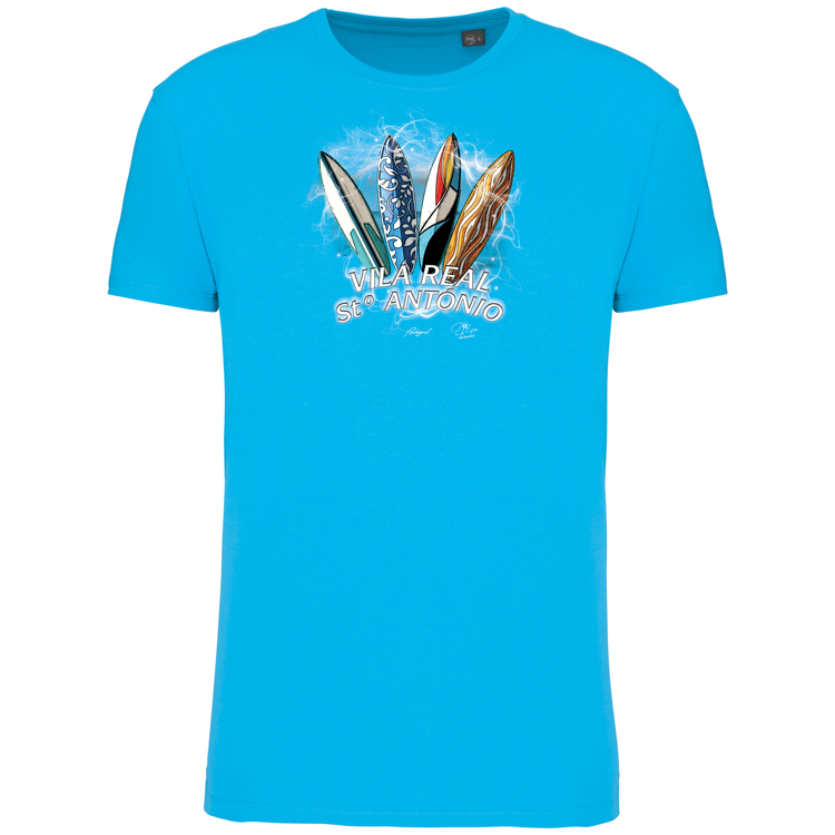 T-Shirt Algodão Biológico Surfboards Vila Real Stº António