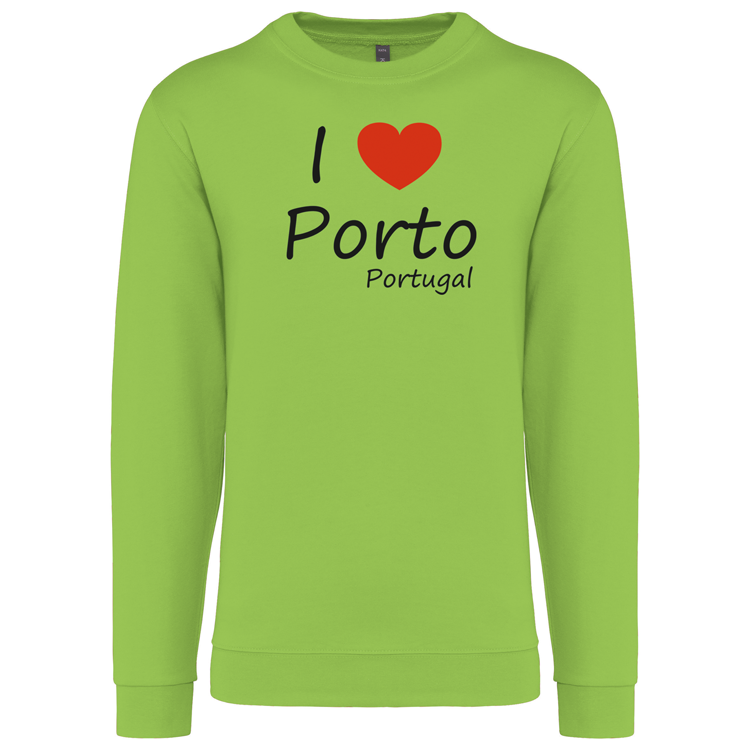 Sweatshirt Kariban sem Capuz I Love Porto