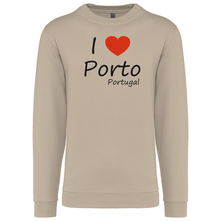 Sweatshirt Kariban sem Capuz I Love Porto