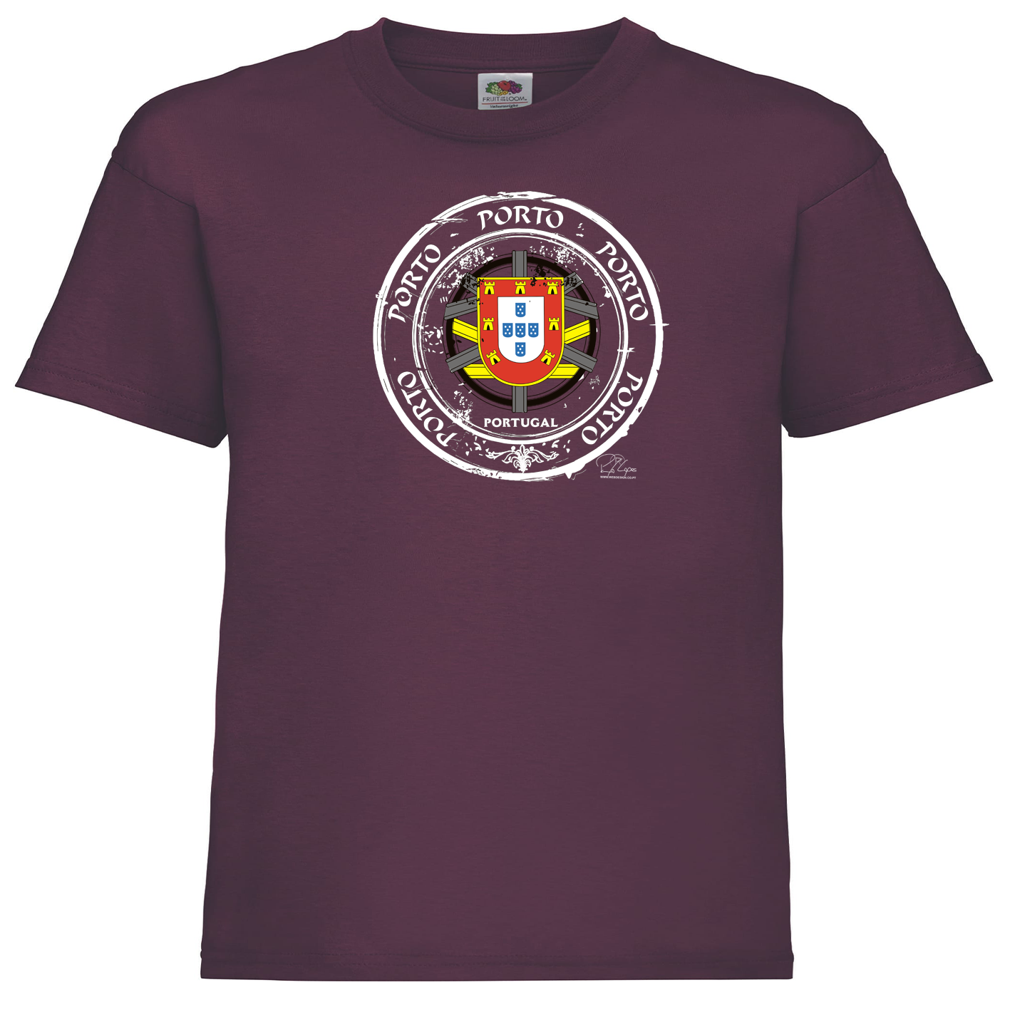 T-shirt Fruit of the Loom Kids Selo Escudo Porto