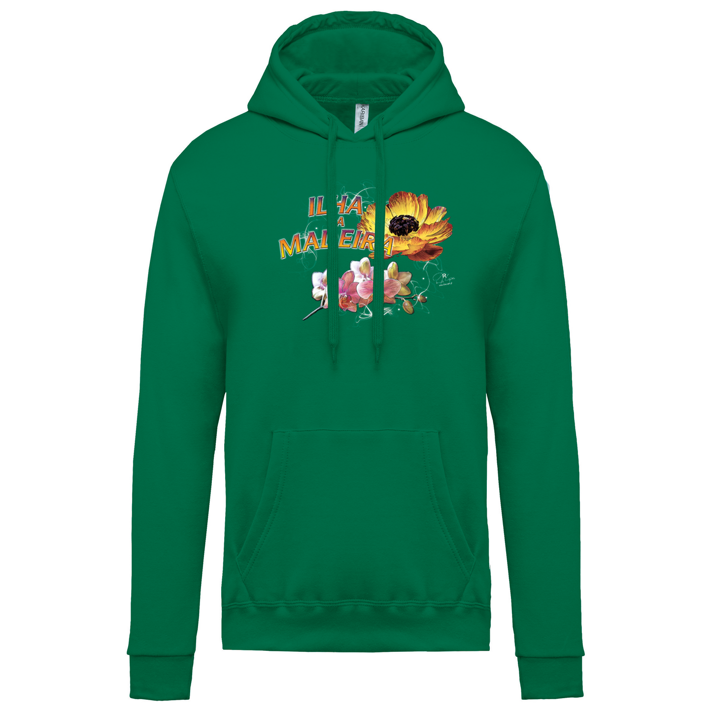 Sweatshirt Kariban com Capuz Madeira Flowers