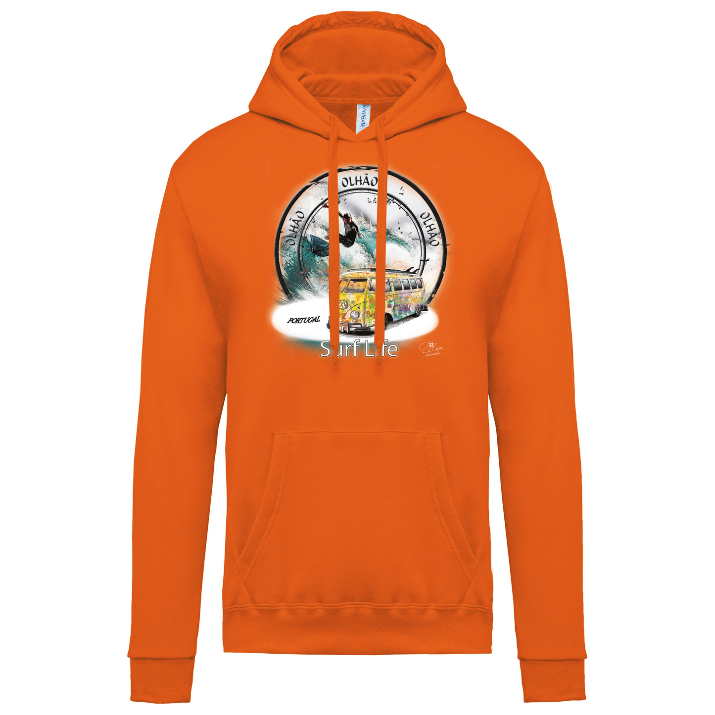 Sweatshirt Kariban com Capuz Surf Life Olhão