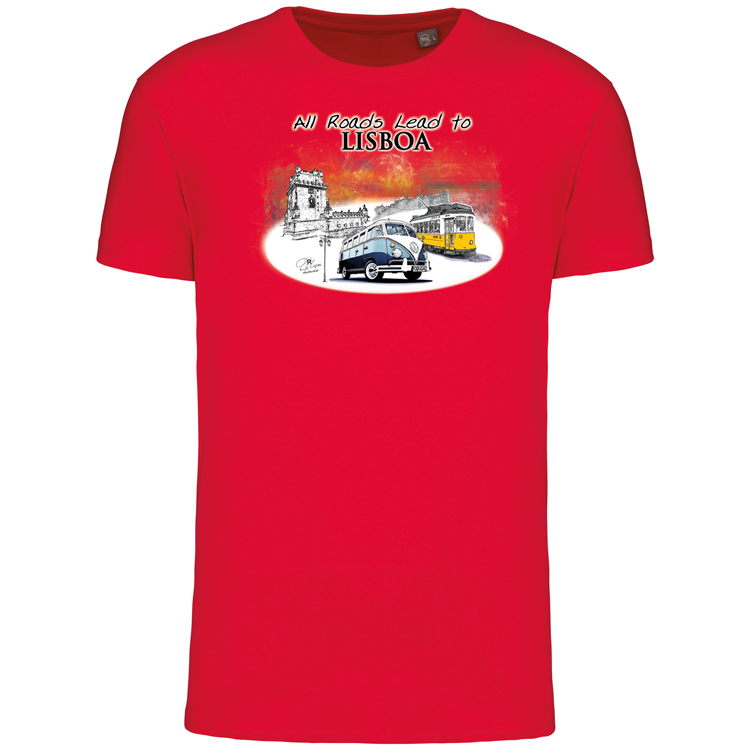 T-Shirt Algodão Biológico All Roads Lead to Lisboa