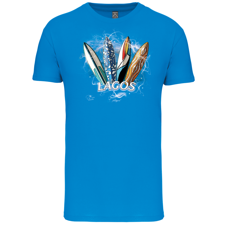 T-Shirt Algodão Biológico Surfboards Lagos