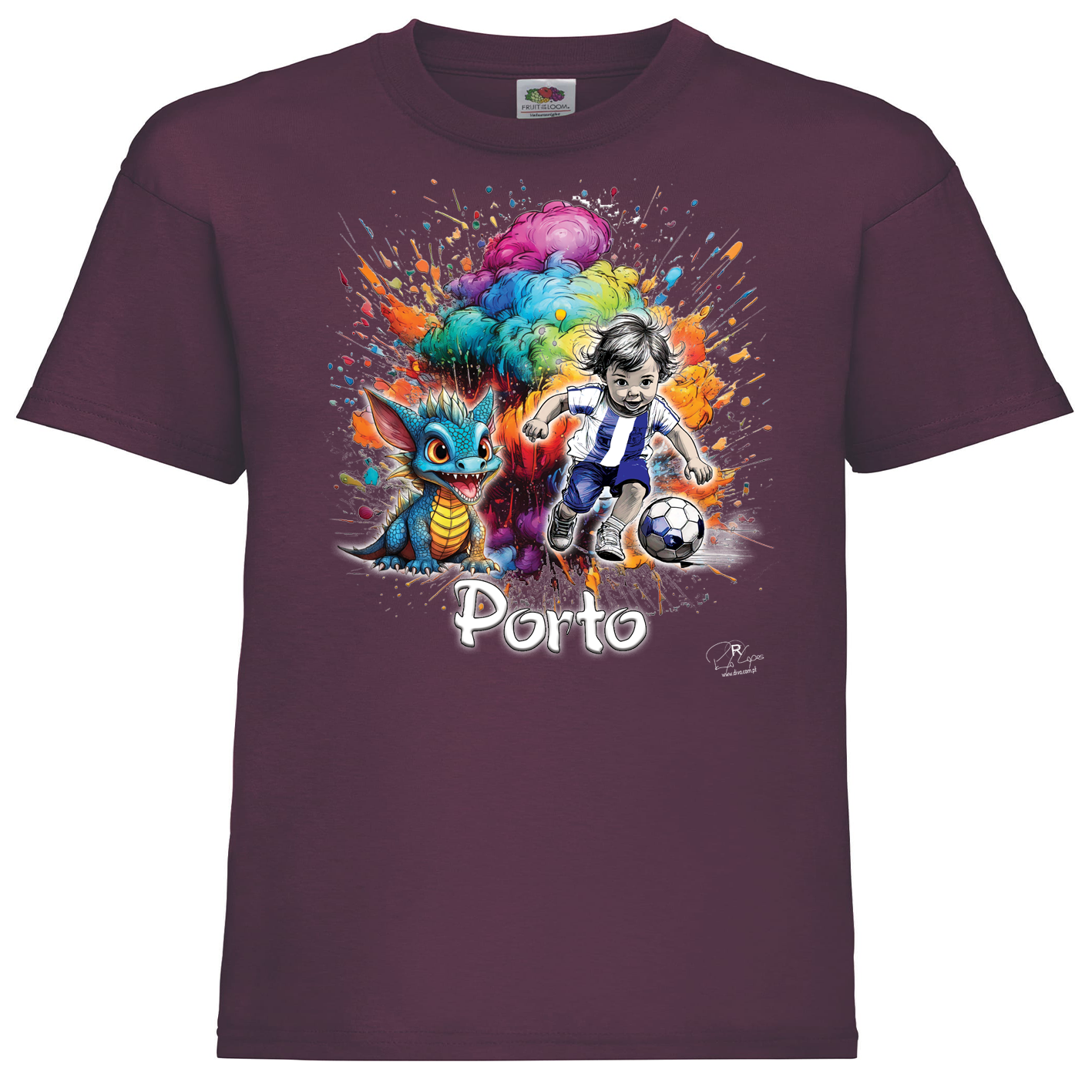 T-shirt Fruit of the Loom Kids 10 Porto