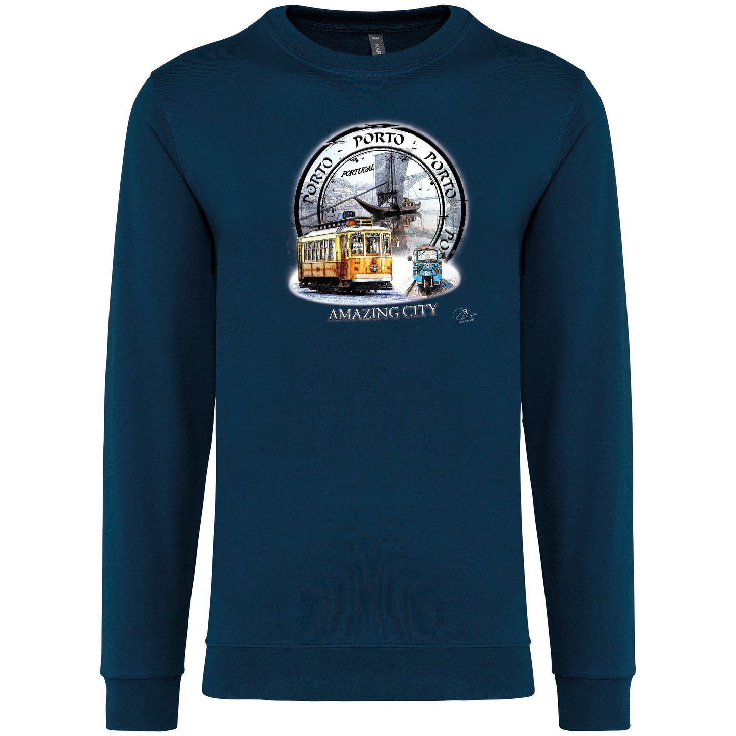 Sweatshirt Kariban sem Capuz Amazing City Porto
