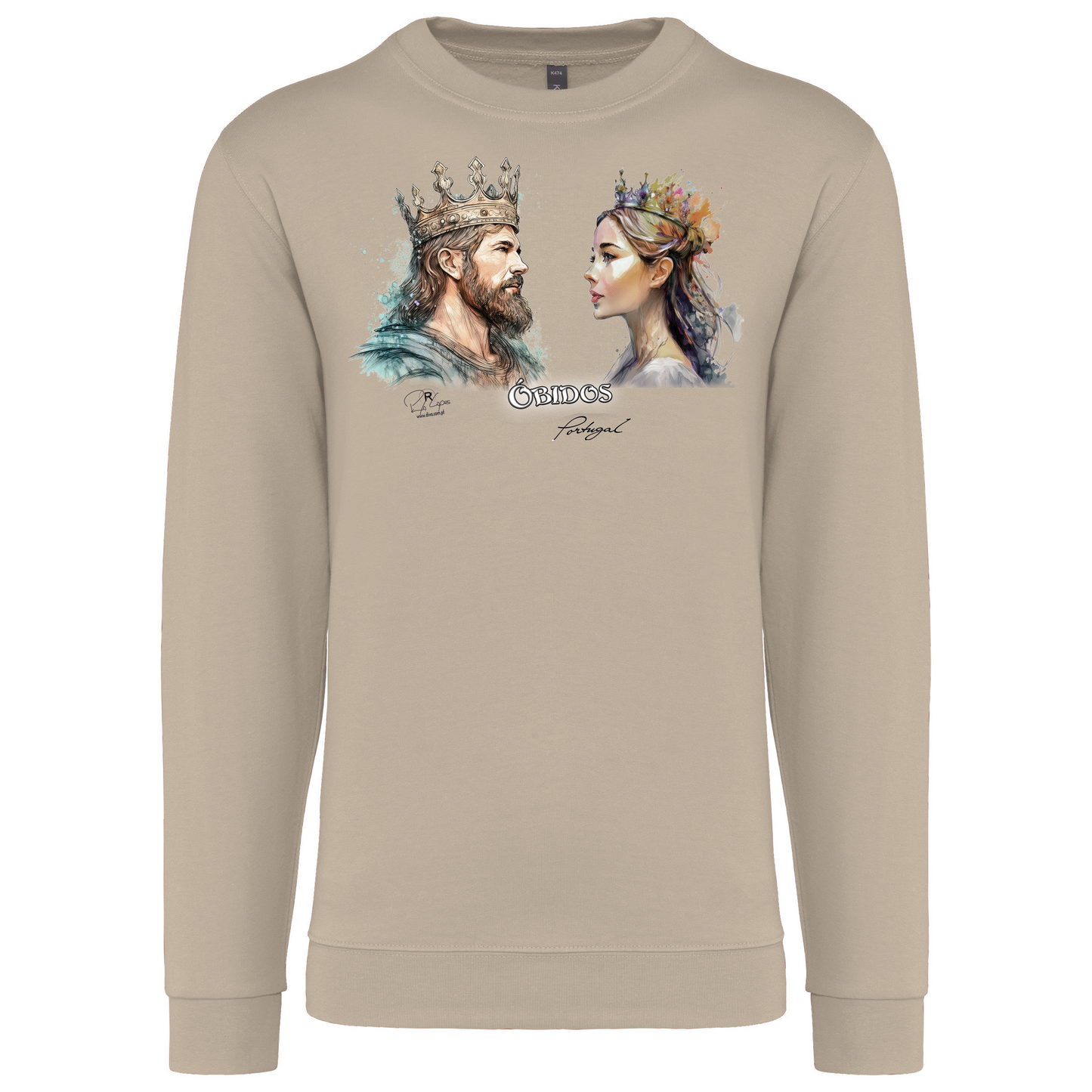 Sweatshirt Kariban sem Capuz King and Queen Óbidos