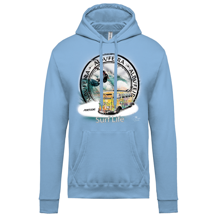 Sweatshirt Kariban com Capuz Surf Life Albufeira