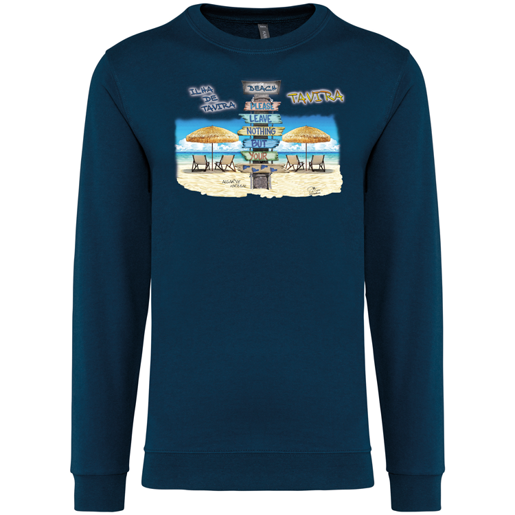 Sweatshirt Kariban sem Capuz Pegadas Tavira