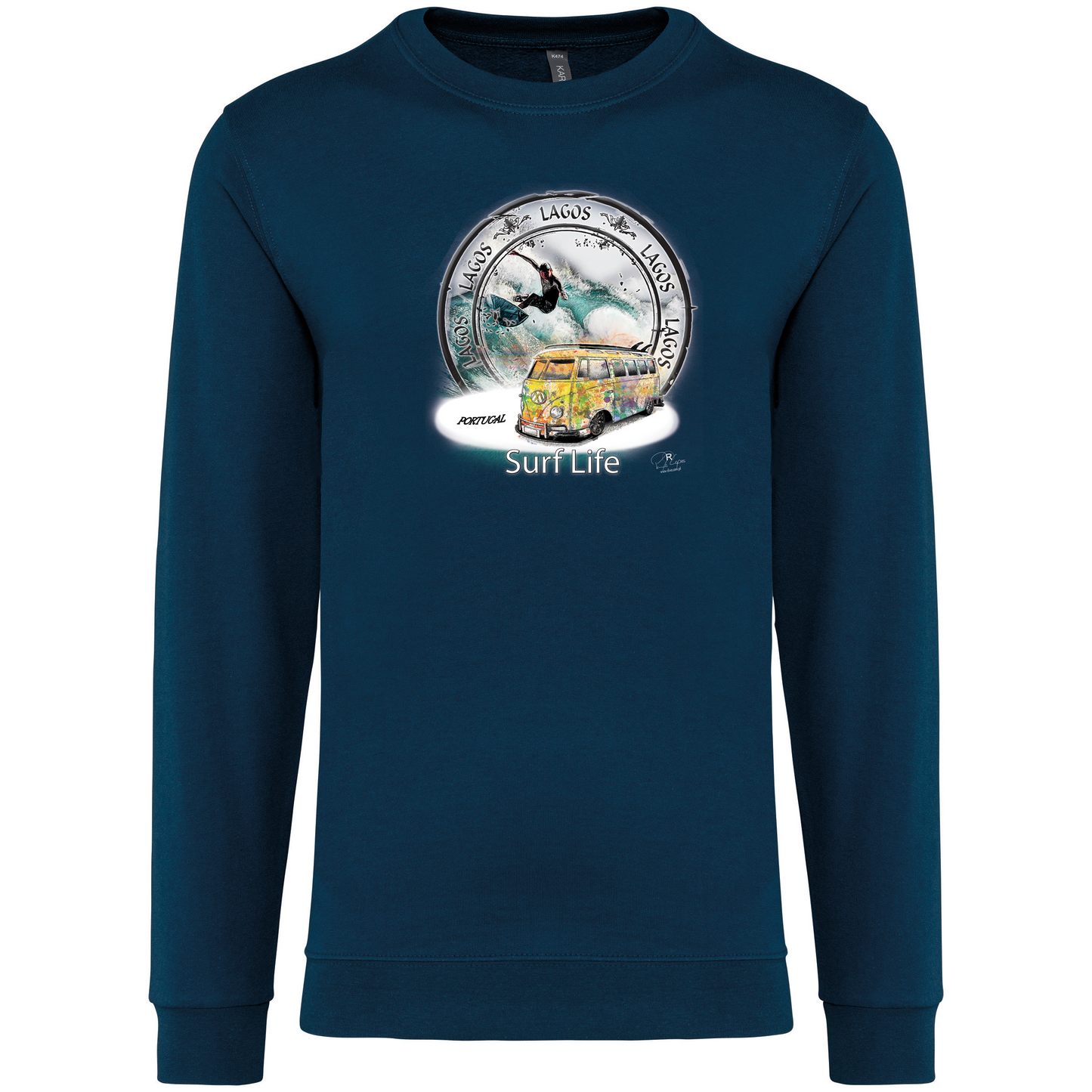 Sweatshirt Kariban sem Capuz Surf Life Lagos