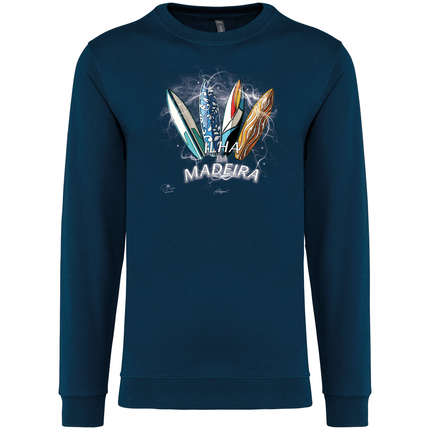 Sweatshirt Kariban sem Capuz Surfboards Ilha da Madeira