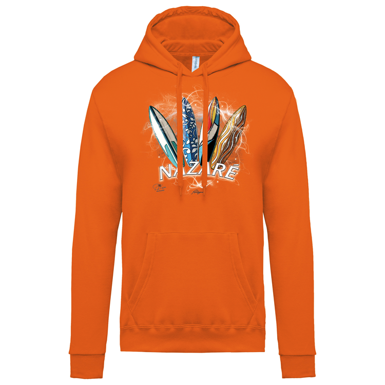 Sweatshirt Kariban com Capuz Surfboards Nazaré