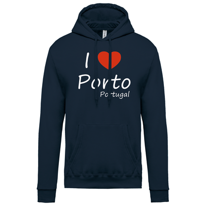Sweatshirt Kariban com Capuz I Love Porto