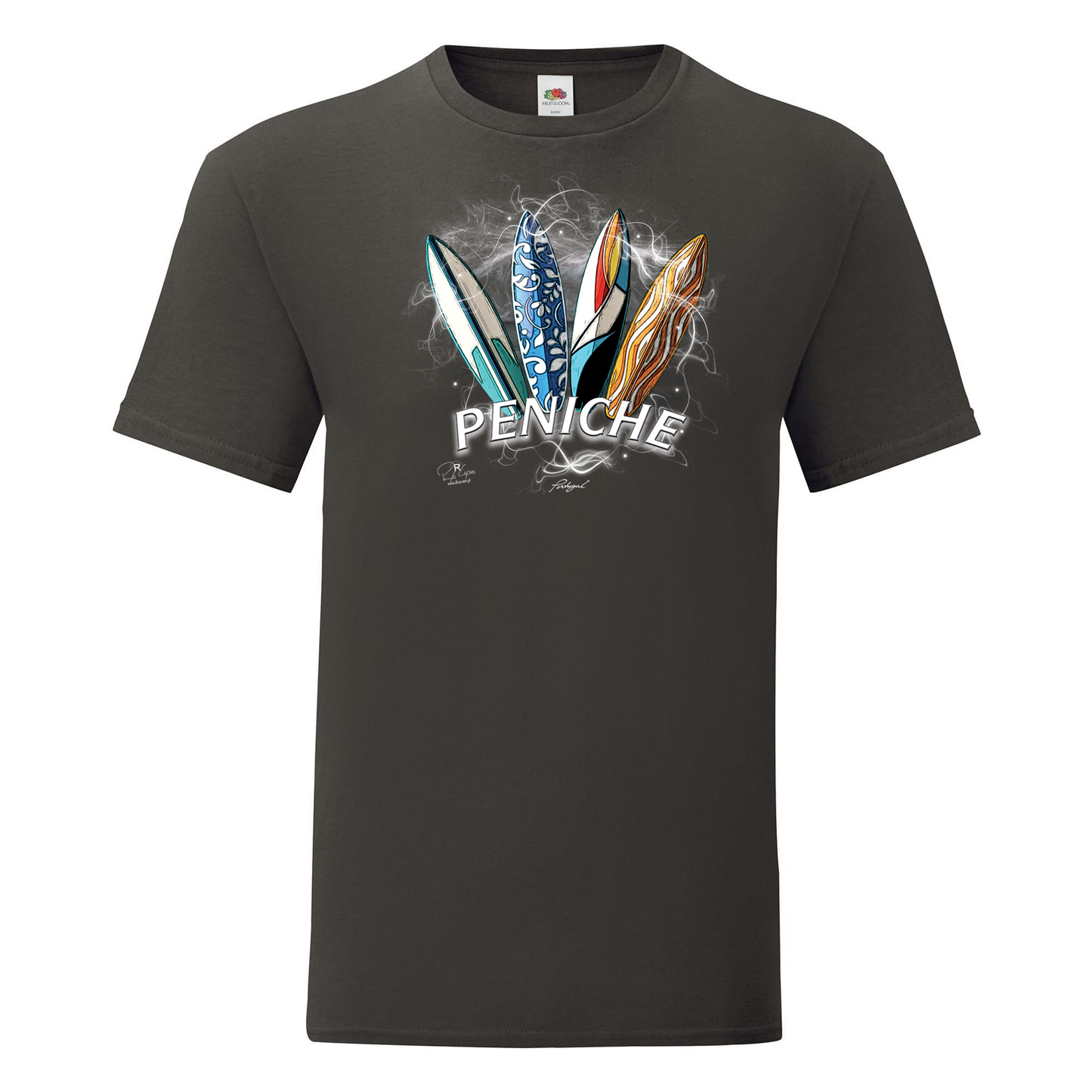 T-shirt Fruit of the Loom, Iconic, 150g, Surfboards Peniche