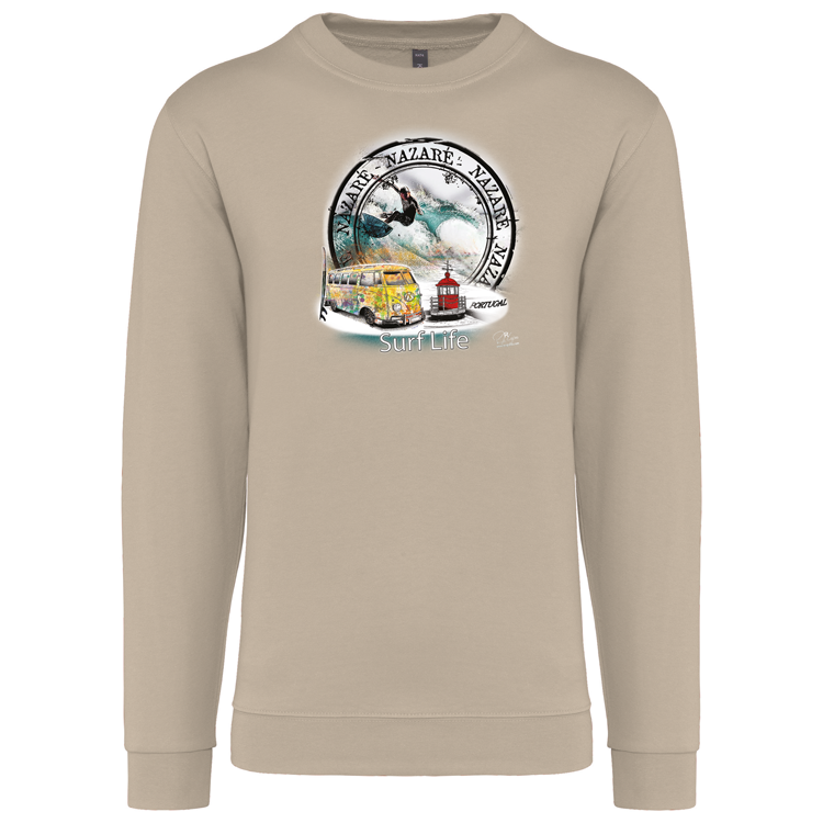 Sweatshirt Kariban sem Capuz Surf Life Nazaré