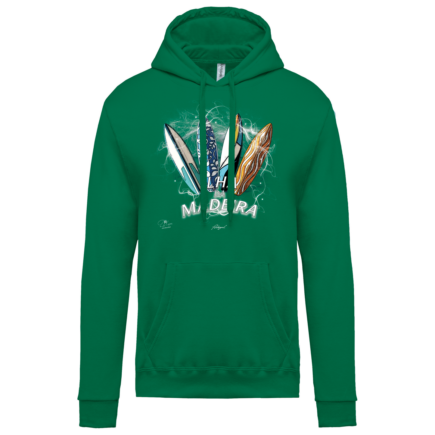 Sweatshirt Kariban com Capuz Surfboards Ilha da Madeira