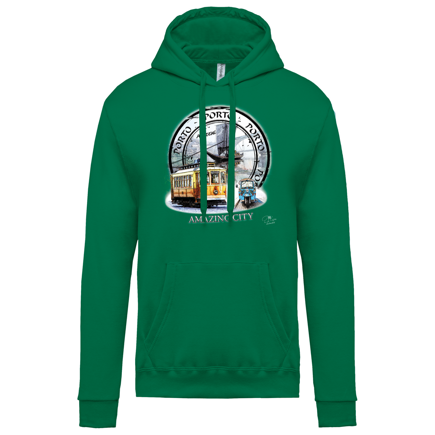 Sweatshirt Kariban com Capuz Amazing City Porto