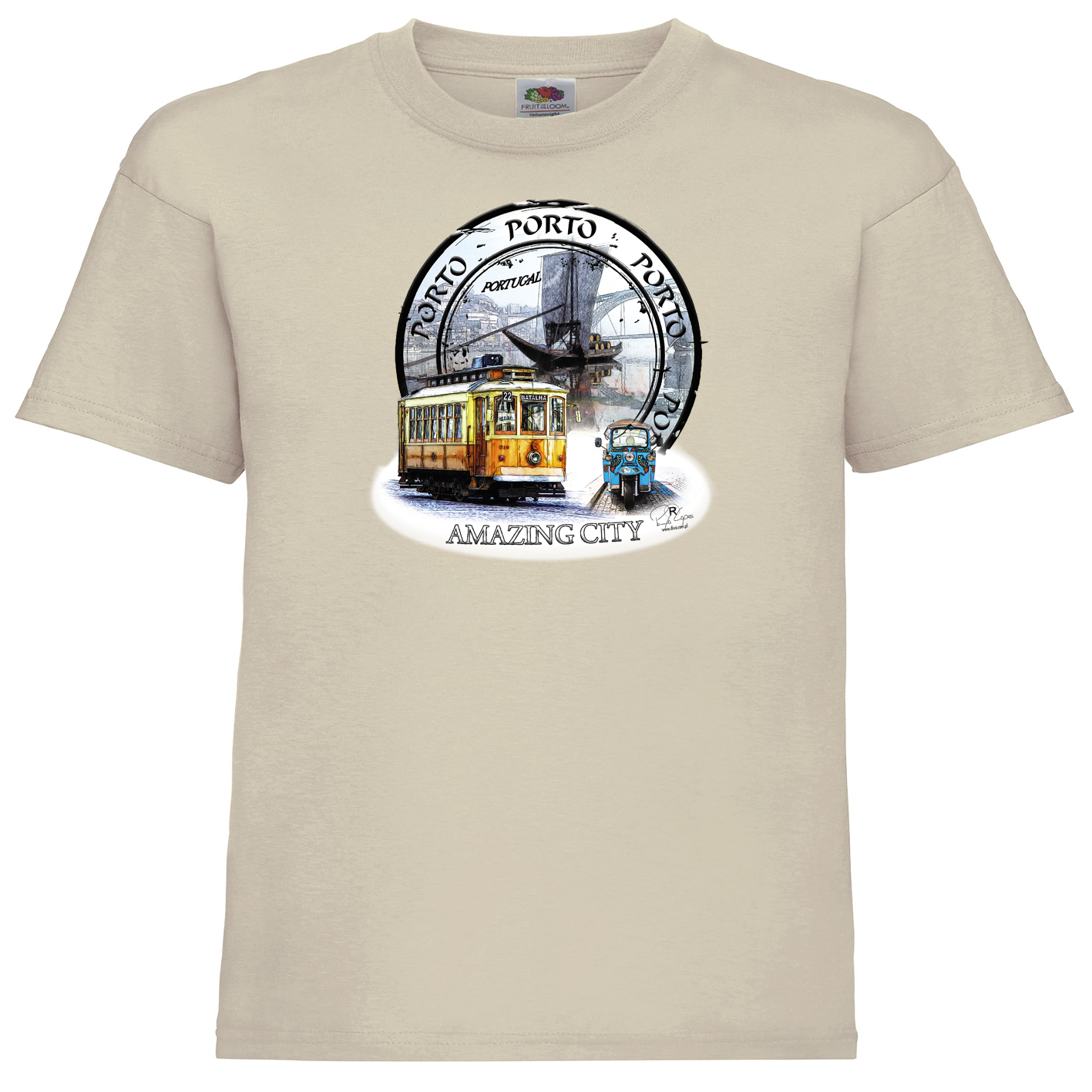 T-shirt Fruit of the Loom Kids Amazing City Porto