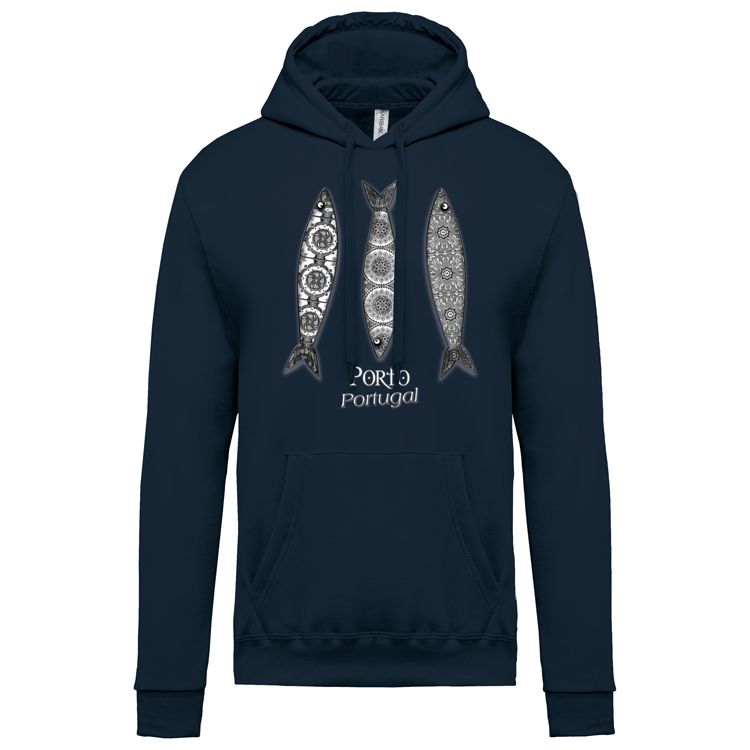 Sweatshirt Kariban com Capuz 3 Sardinhas Porto