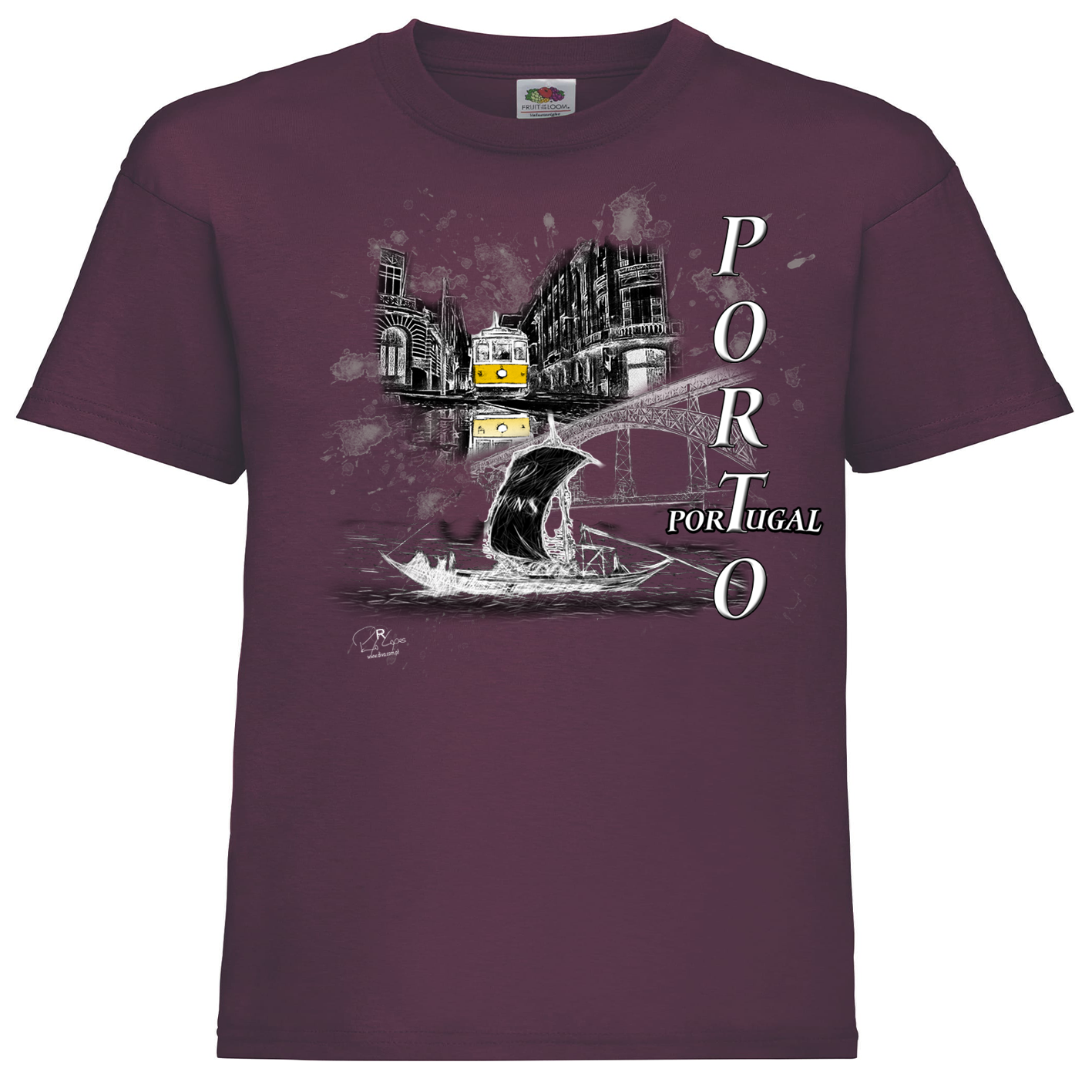 T-shirt Fruit of the Loom Kids Espelho 2