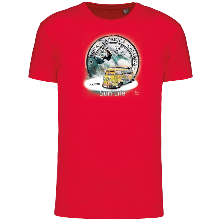 T-Shirt Algodão Biológico Surf Life Caparica
