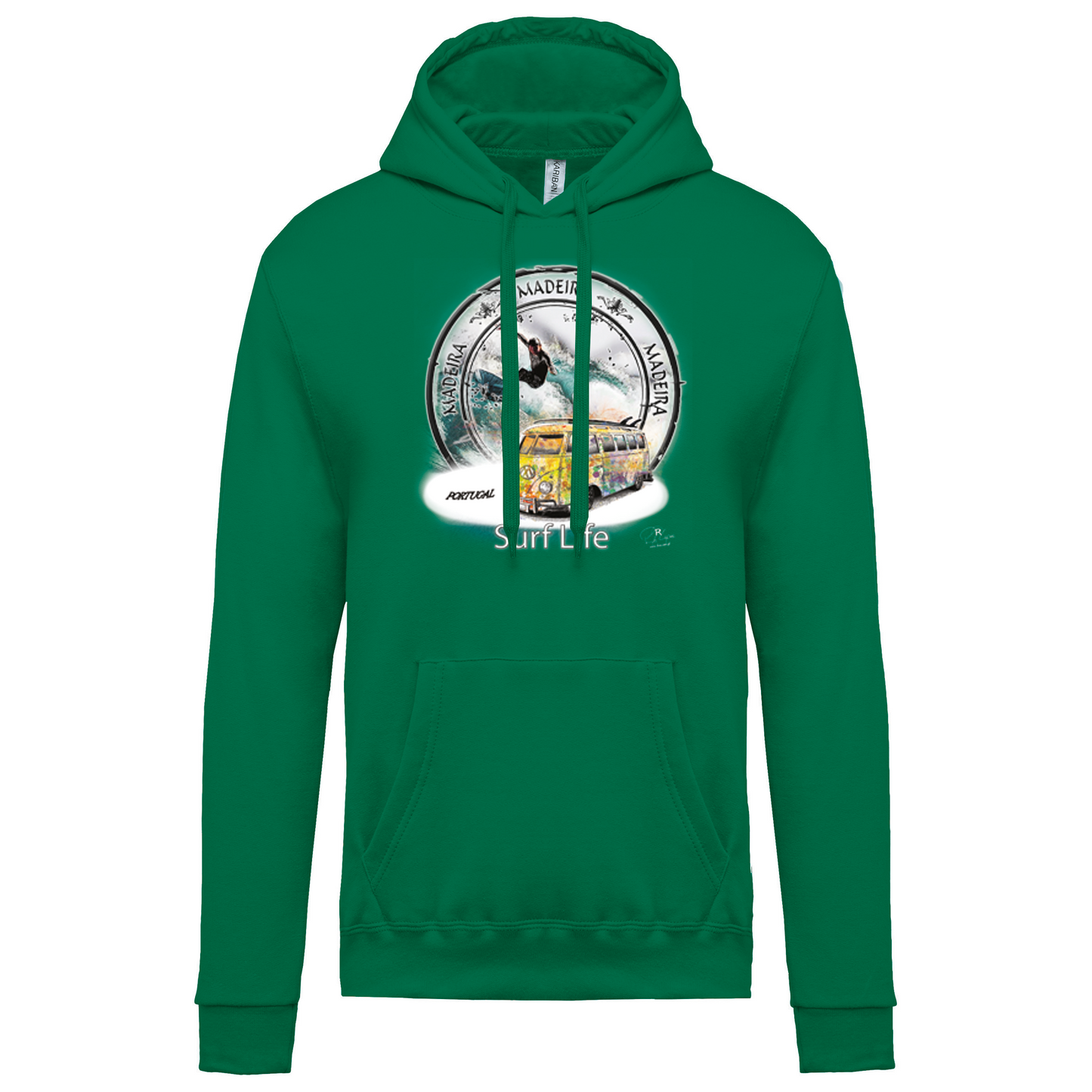 Sweatshirt Kariban com Capuz Surf Life Ilha da Madeira