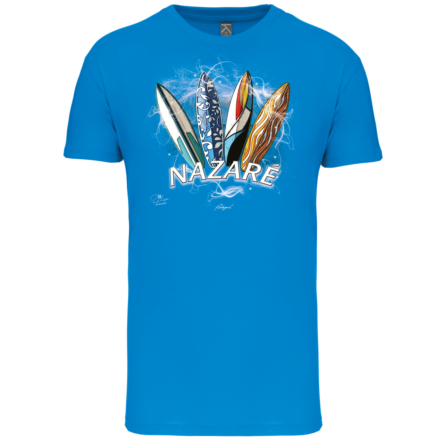 T-Shirt Algodão Biológico Surfboards Nazaré