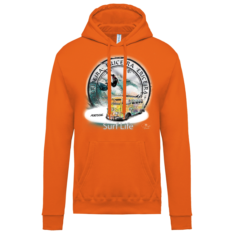Sweatshirt Kariban com Capuz Surf Life Ericeira