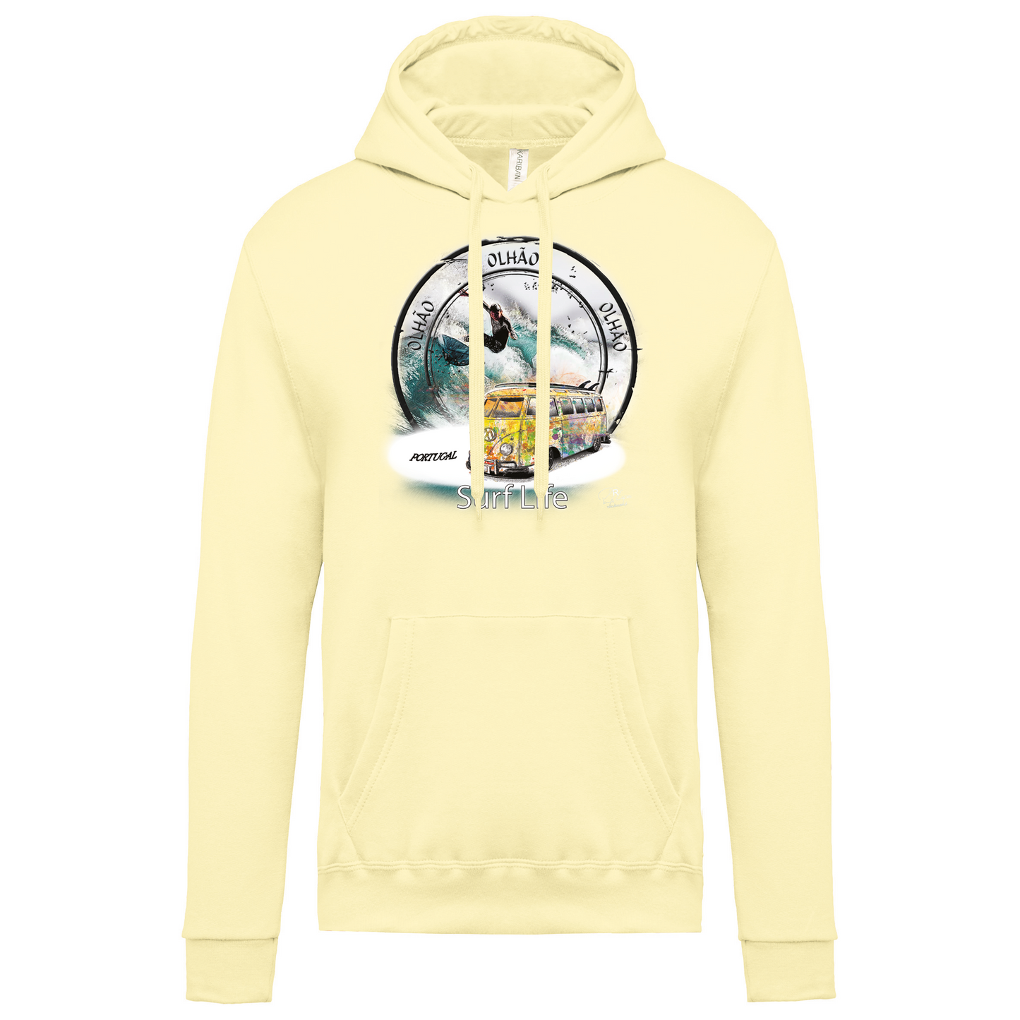Sweatshirt Kariban com Capuz Surf Life Olhão