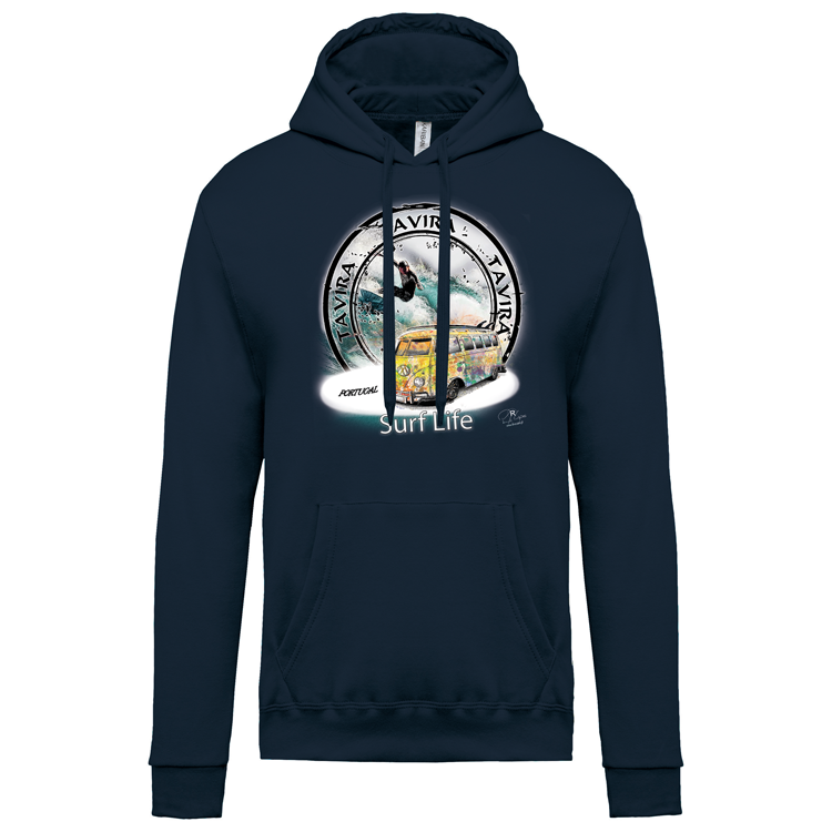 Sweatshirt Kariban com Capuz Surf Life Tavira