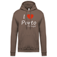 Sweatshirt Kariban com Capuz I Love Porto