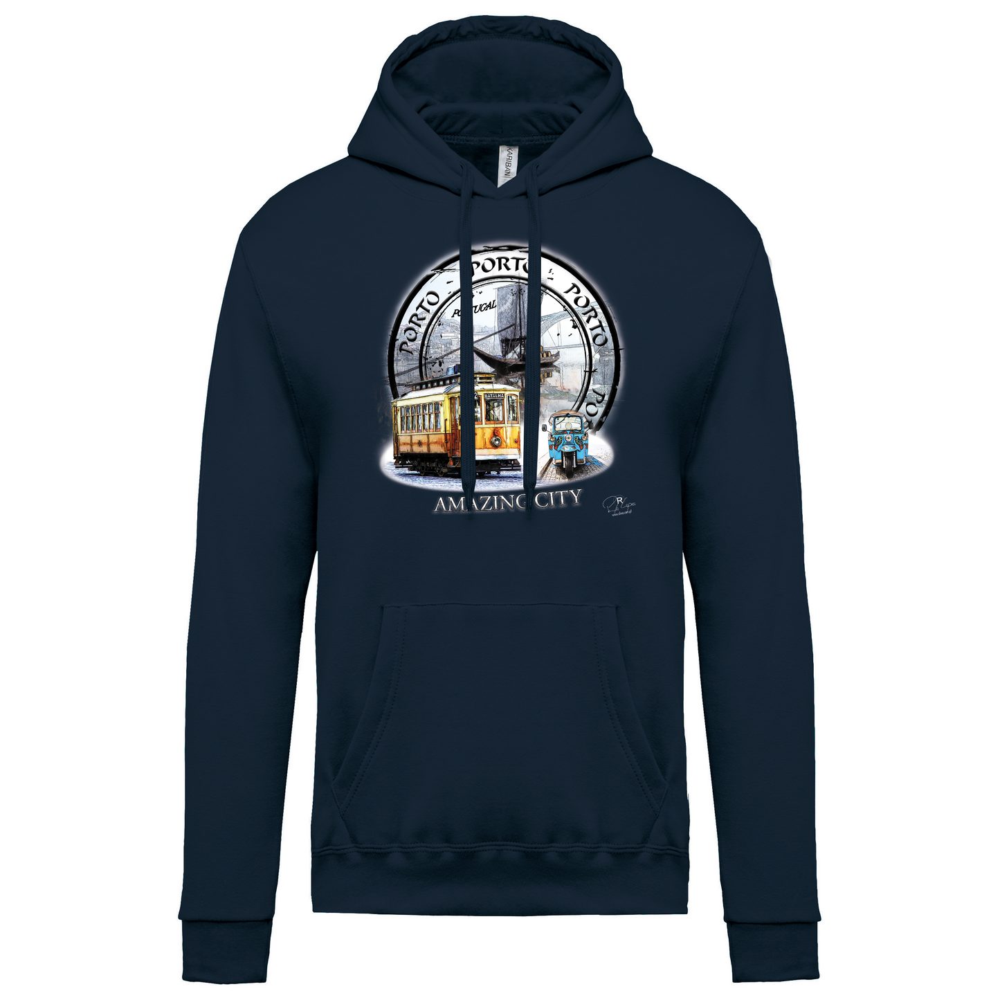 Sweatshirt Kariban com Capuz Amazing City Porto