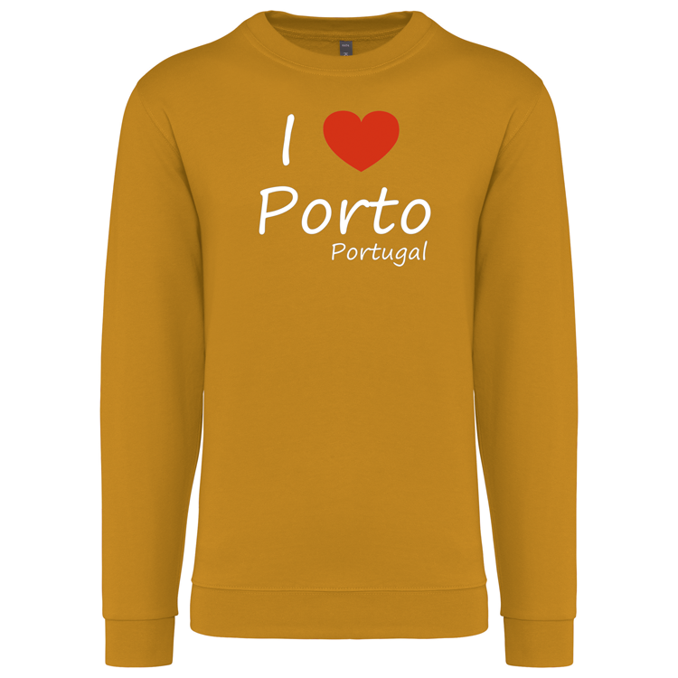 Sweatshirt Kariban sem Capuz I Love Porto