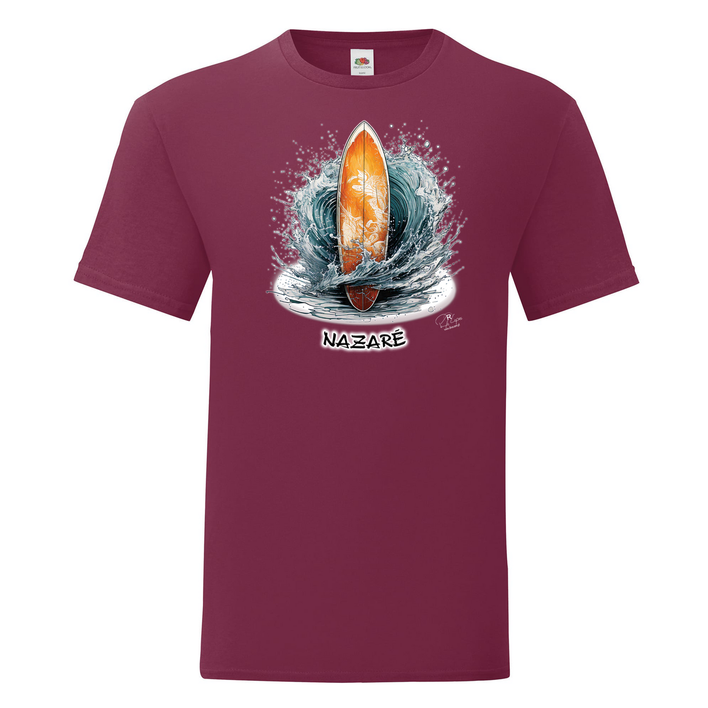 T-shirt Fruit of the Loom, Iconic, 150g, Prancha Nazaré