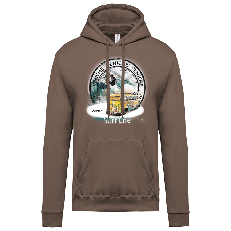 Sweatshirt Kariban com Capuz Surf Life Peniche