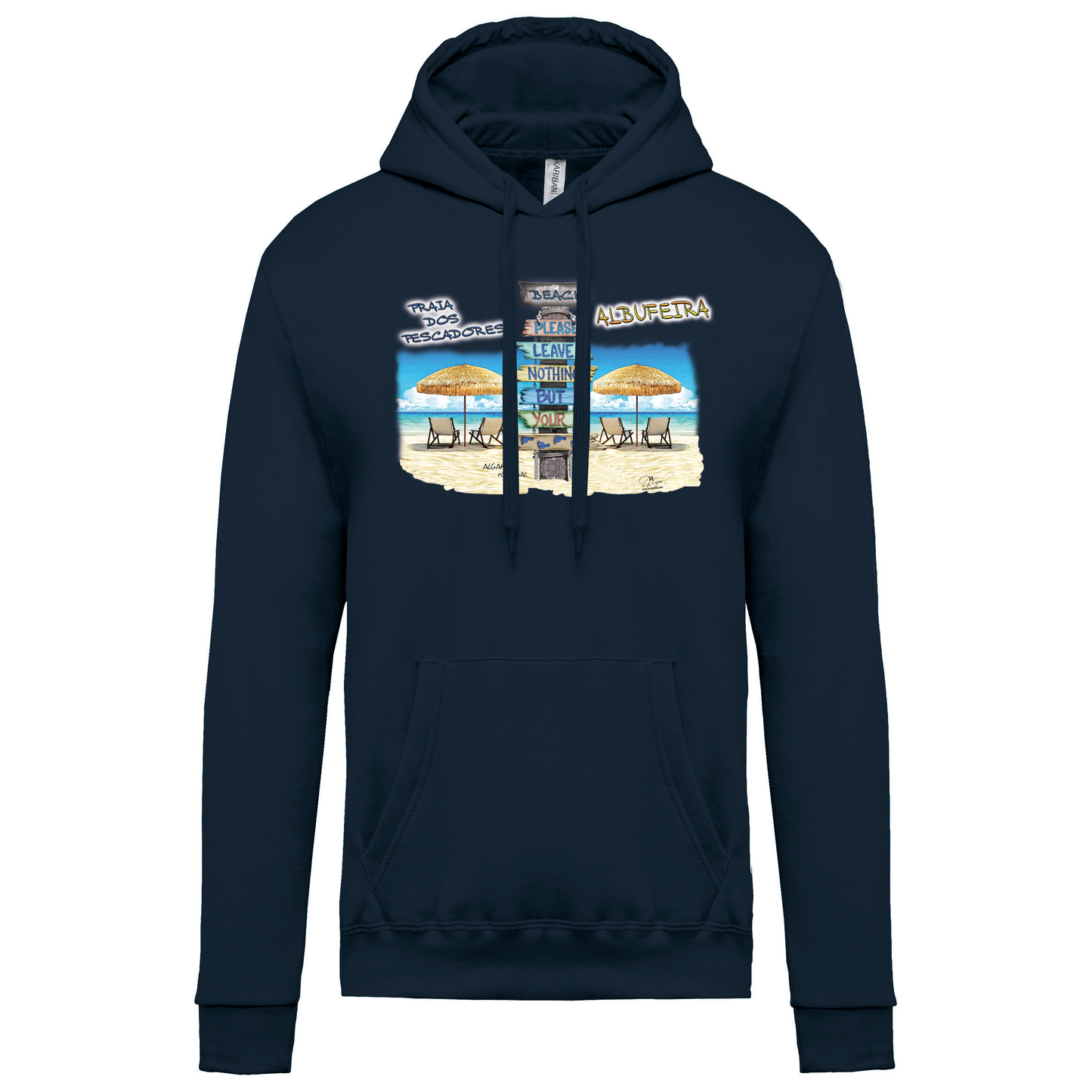 Sweatshirt Kariban com Capuz Pegadas Albufeira