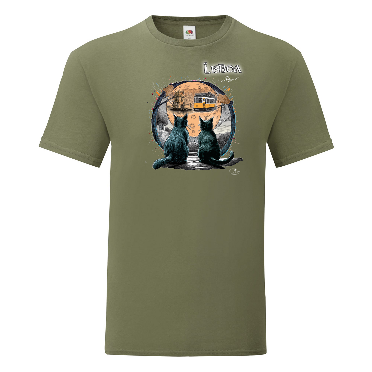 T-shirt Fruit of the Loom, Iconic, 150g, Luar Lisboa