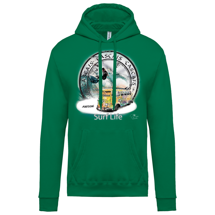 Sweatshirt Kariban com Capuz Surf Life Cascais