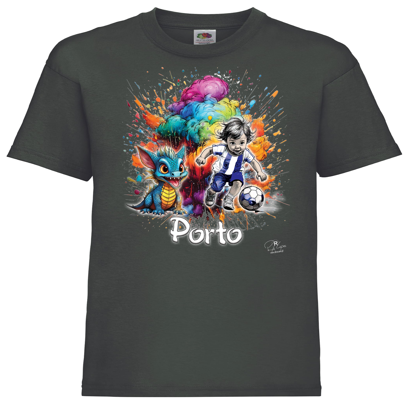 T-shirt Fruit of the Loom Kids 10 Porto