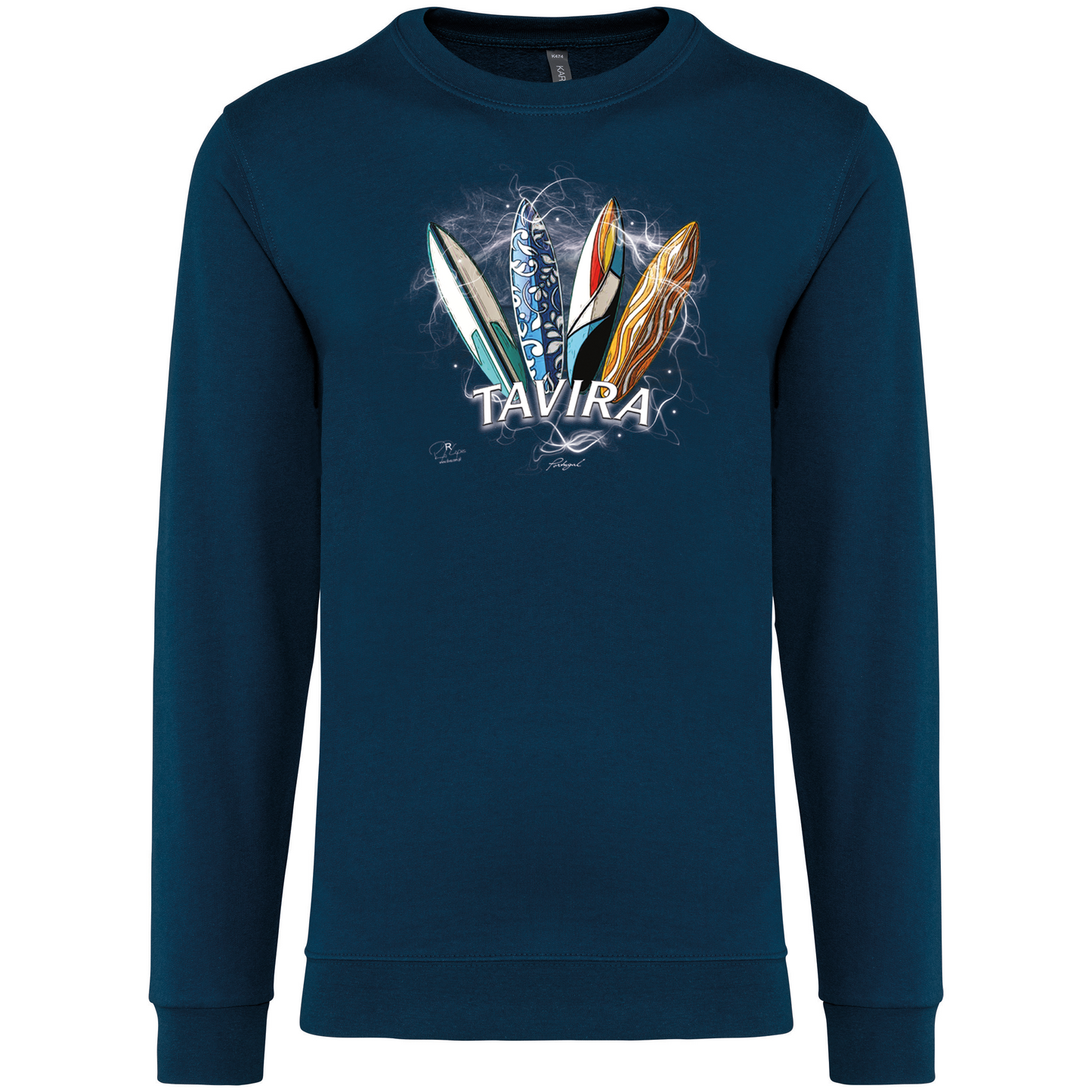 Sweatshirt Kariban sem Capuz Surfboards Tavira