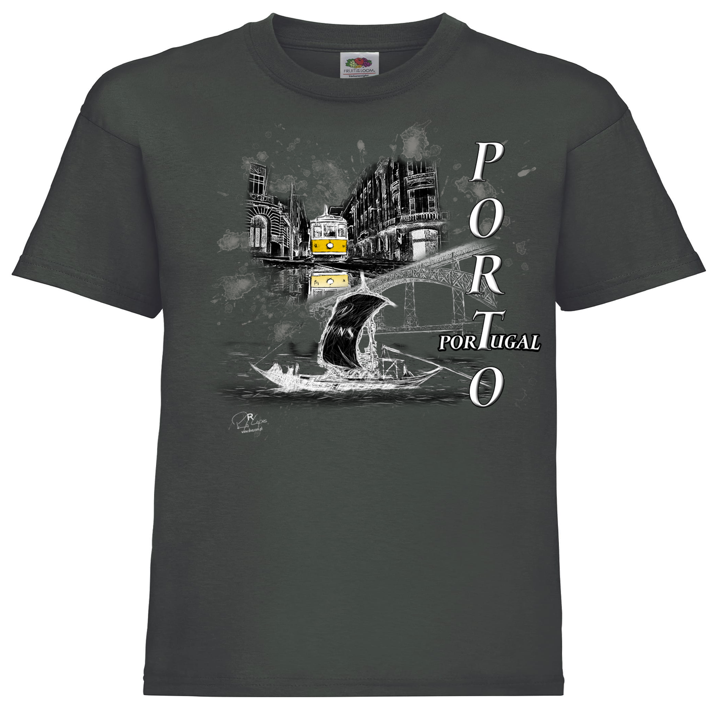 T-shirt Fruit of the Loom Kids Espelho 2
