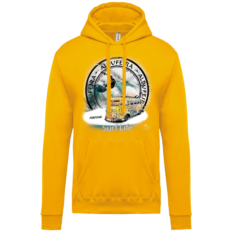Sweatshirt Kariban com Capuz Surf Life Albufeira
