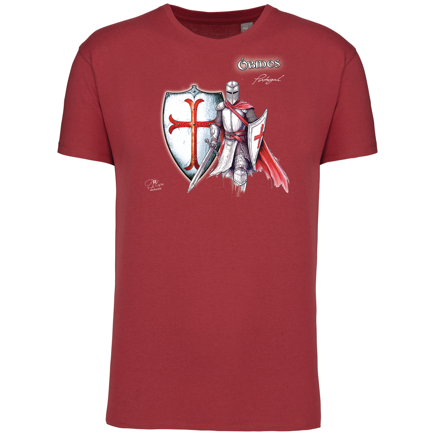T-Shirt Algodão Biológico Templário Óbidos