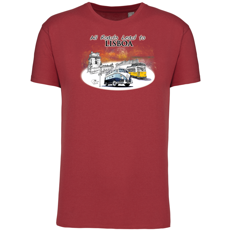 T-Shirt Algodão Biológico All Roads Lead to Lisboa
