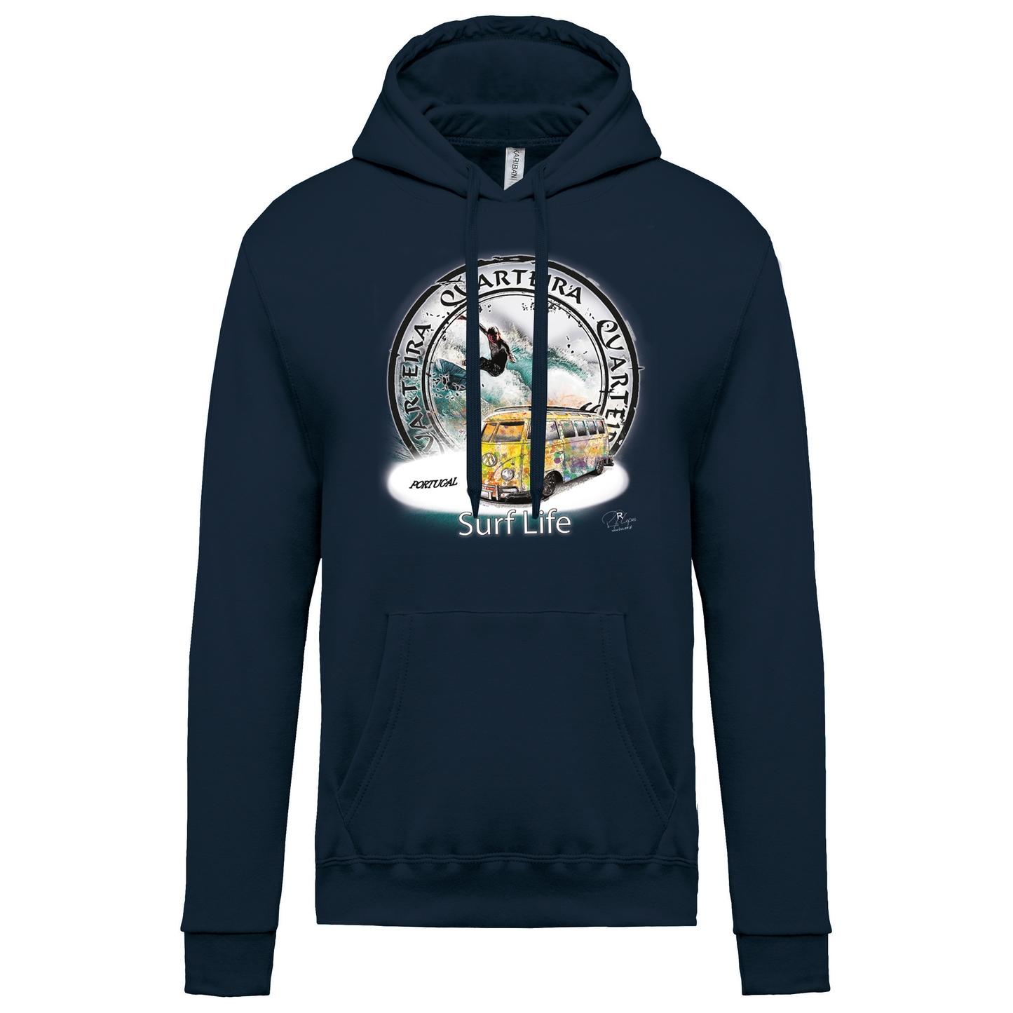 Sweatshirt Kariban com Capuz Surf Life Quarteira
