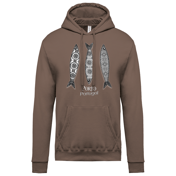 Sweatshirt Kariban com Capuz 3 Sardinhas Porto
