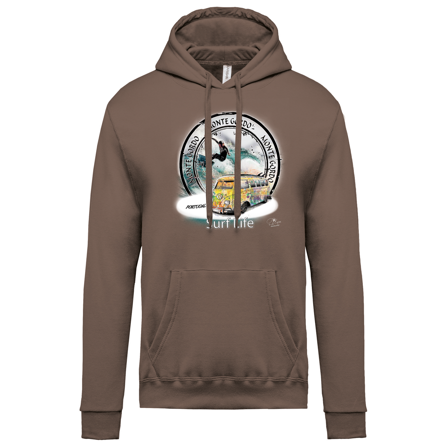 Sweatshirt Kariban com Capuz Surf Life Monte Gordo