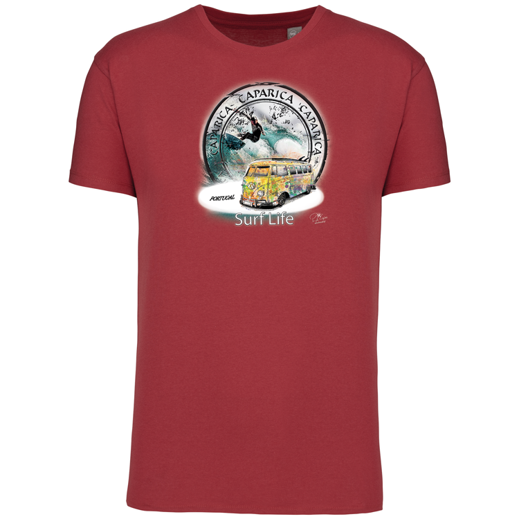 T-Shirt Algodão Biológico Surf Life Caparica